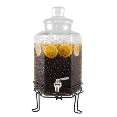 3 bottle liquor dispenser|drink dispenser 3 gallon glass.